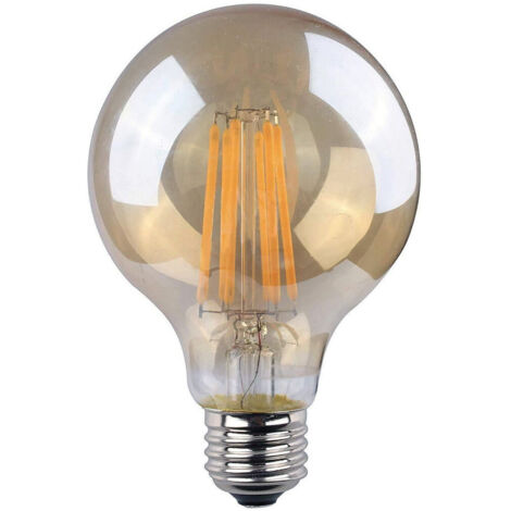 Lampadina LED EDM a filamento Globo in vetro vintage E27 8W 720lm 2000K Luce calda Ø8x12cm (1/4)