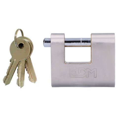 Lucchetto di sicurezza in ottone rinforzato 60,5x53x25,5mm Blister EDM (1/3)
