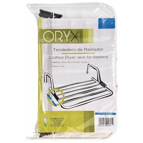 Stendibiancheria Oryx Radiatore Acciaio Bianco 50x32cm