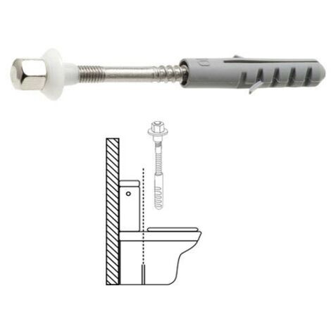Kit fissaggio WC wolfpack toilet fixing kit acciaio inox 6 mm 80 mm