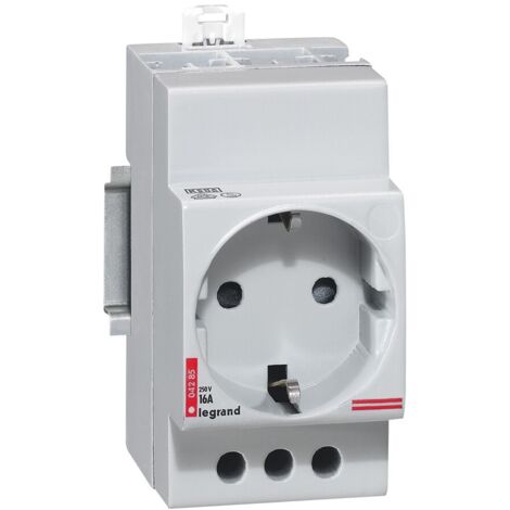 Legrand Plexo 69551 - Presa Elettrica 2P+T Impermeabile IP55 Con Coperchio - Colore Grigio - Per Esterni E Ambienti Umidi