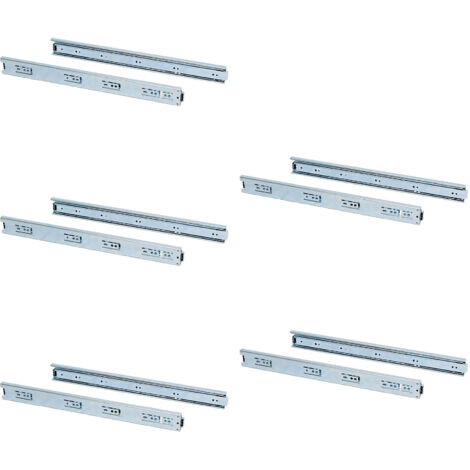 Emuca Guide a sfere metalliche 30 kg 650 mm