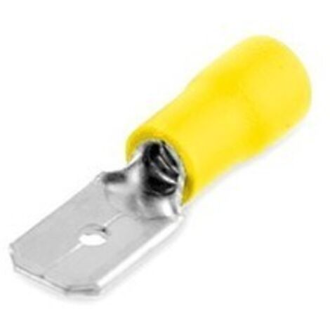 Kalitec AE612GESB - 20 Terminali Isolati, 6,0 Mm&sup2;, Lunghezza 12 Mm, Giallo, Made In Germany, Qualit&agrave; Industriale
