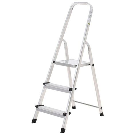 Scala A 3 Gradini In Alluminio Everest - Portata 150kg Per Casa E Fai Da Te - Leggera E Robusta - Foto 2