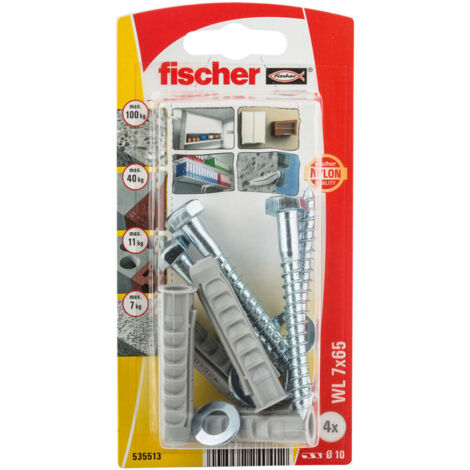 FISCHER WL 7x60mm Tappi a vite - Blister 4 unità 535513 (1/5)