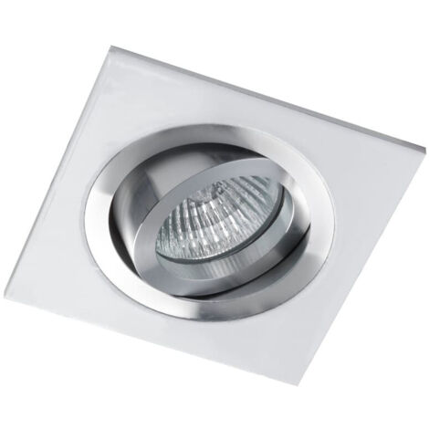 Anello incasso elio quadrato bianco / alluminio CRISTALRECORD 03-061-00-000 (1/5)