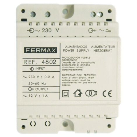 Alimentazione 12VAC / 1A DIN4 FERMAX 4802