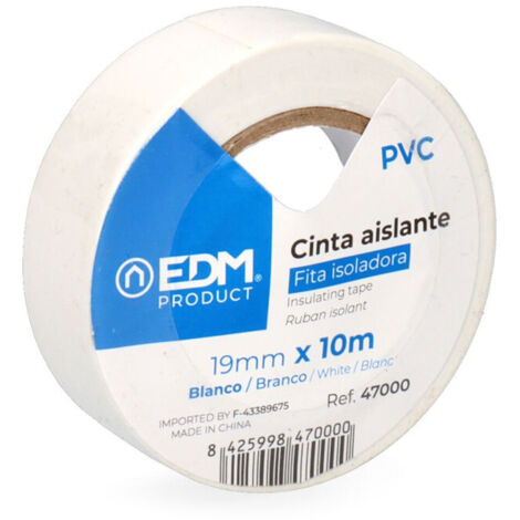 Nastro Isolante 10m x 19mm Bianco EDM Qualità "Supra" (1/2)
