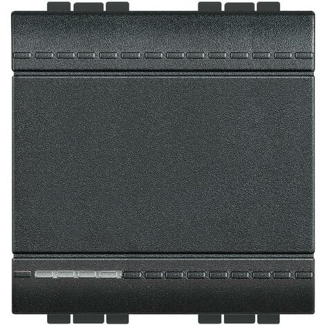 Interruttore Livinglight 16A terminale automatico 2 moduli Antracite L4001M2A