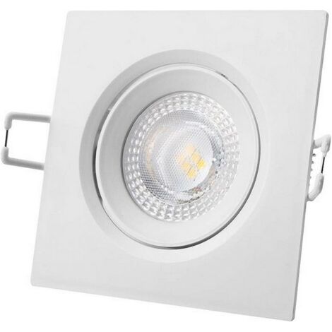 Faretto led da incasso quadrato 5w 3200k luce calda Colore Bianco 9x9cm EDM (1/3)
