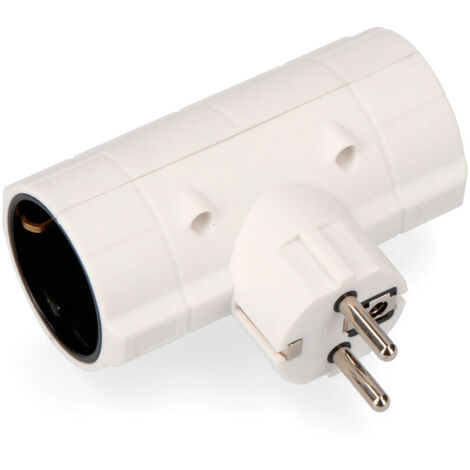 Spina doppia economica EDM T/TL 16A 250V 4.8mm (confezionata) (1/2)