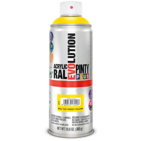Vernice spray PintyPlus Evolution RAL 1021 Giallo colza 520cc (1/2)