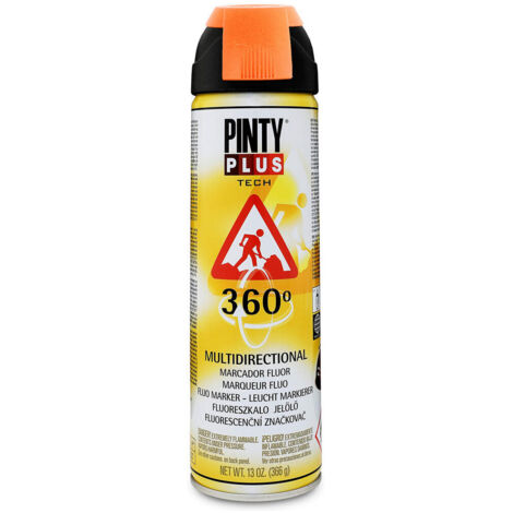 Vernice Spray PintyPlus Tech Marker 360° Arancione 650cc T143 (1/2)