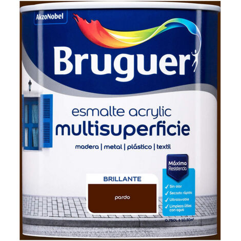 Smalto acrilico multisuperficie marrone brillante 0,750 l 5057538 BRUGUER