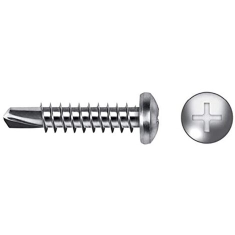 Scatola da 250 unità di punte a taglio zincate PHILIPS Ø4,8x19mm (filettatura lamiera)
