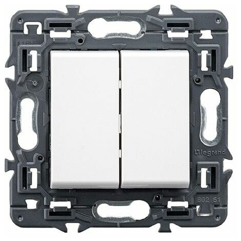 Doppio interruttore VALENA NEXT 1P 10A bianco LEGRAND 741244