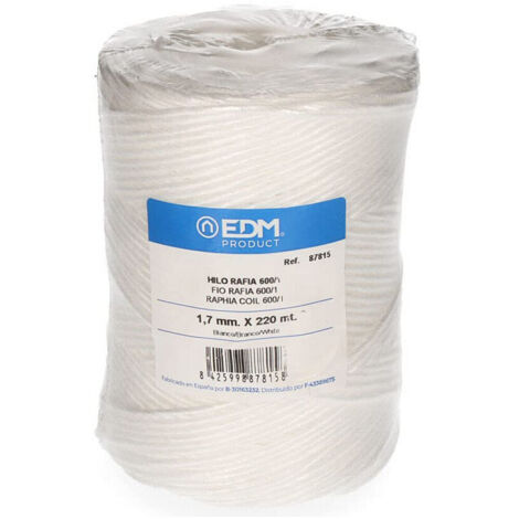 Filato di rafia per elettroerosione 600/1 bobina 400 g/220 m Bianco