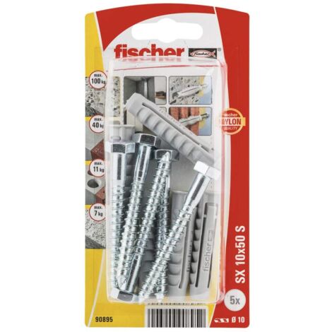 FISCHER SX Tappi a vite 10x50mm - Blister 5 unità 567828 (1/4)