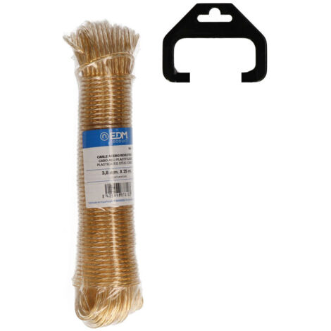 Matassa di Cavo Acciaio Plastificato EDM 25m Oro (1/3)