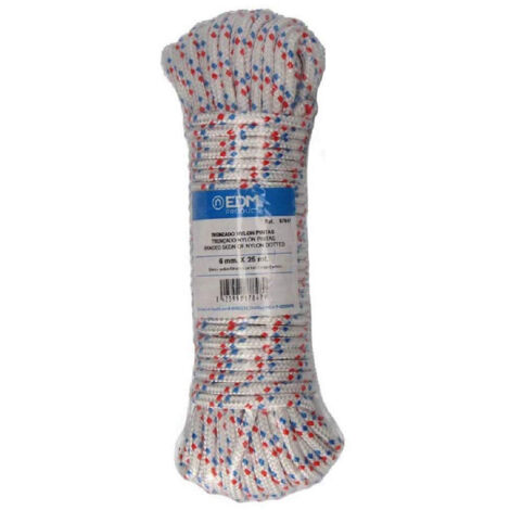 Matassa intrecciata in nylon EDM da 25 m, pinte bianche