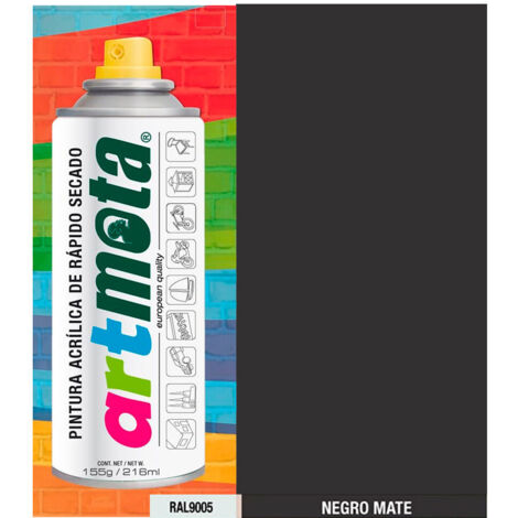 Spray Nero Opaco RAL9005 216ml LA02 MOTA (1/2)