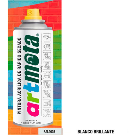 Spray Bianco Brillante RAL9003 216ml LA04 MOTA (1/2)