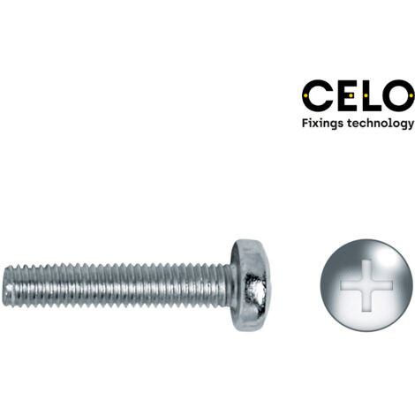 Scatola da 250 unità di viti metriche zincate PHILIPS Ø6x10mm