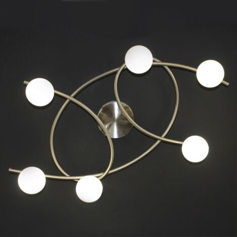 Plafoniera 6 luci LOTTO nickel satinato CR 001-2195-6-053 (1/2)