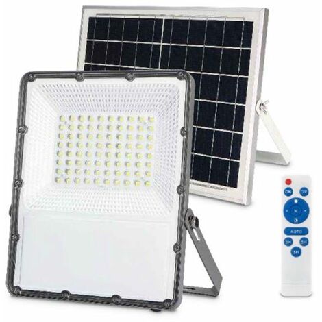 Faro Led Solare 200W Faretto Esterno Con Pannello Solare Proiettore  Indicatore Di Carica Con Telecomando Luce Fredda : : Illuminazione