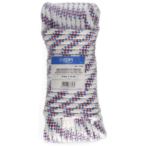 Matassa EDM 15 m Poliestere Drizza High Tend Tricolore Calibro 8 mm
