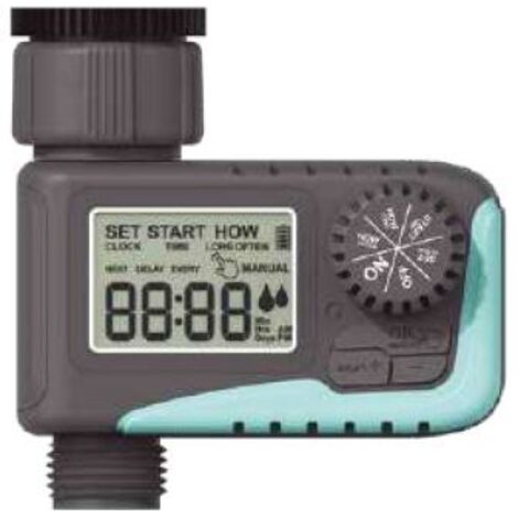Timer Irrigazione Programmabile Elettrico Per Giardino, Con Display LCD E Posticipo, Fino A 240 Minuti