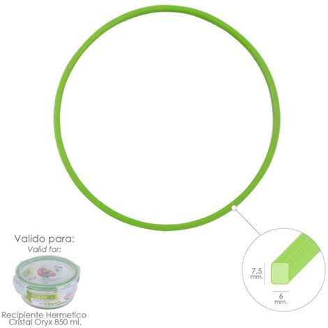 Anello in silicone per contenitore ermetico rotondo in vetro da 850 ml. (1/2)