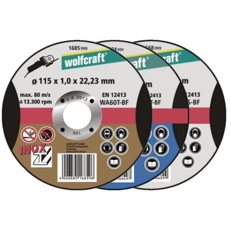 Disco da taglio di precisione Wolfcraft per acciaio inossidabile 125x1,0x22,23 mm (1687999) (1/4)