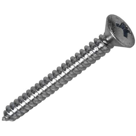 Viti Acciaio Inox Testa Ovale 25 Viti Autofilettanti Testa Ovale #14 X 1" - Acciaio Inox 18-8 Per Lamiera Apple 14 - Foto 4