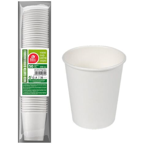 Confezione da 50 Bicchieri in Carta Bianca 200cc Best Products Verde