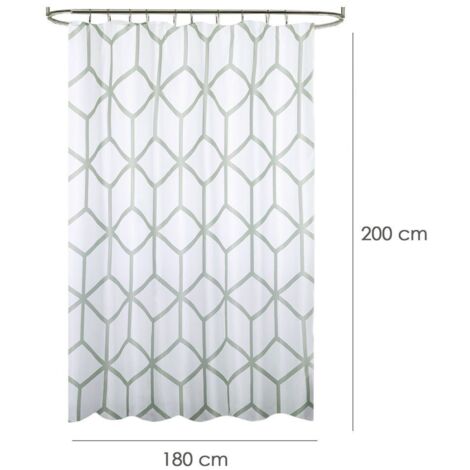 KITO Blu Cactus (Scuro) Tenda Da Doccia In Tessuto 180x200cm. Ridotto