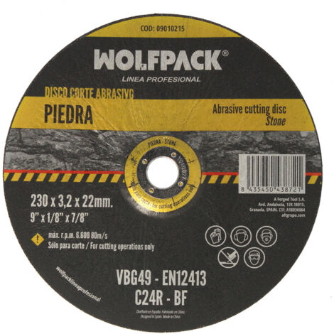 Disco Abrasivo da Taglio Pietra 230x3,2x22 mm.