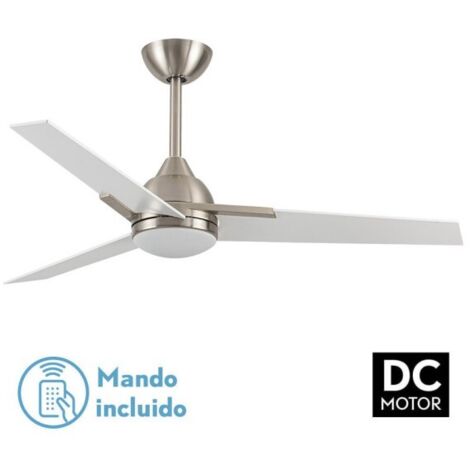 Ventilatore HAYATE DC- color pelle con three Oak-coloured Blades con 6