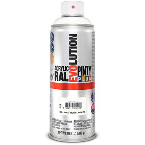 Vernice spray PintyPlus Evolution - RAL 9003 Bianco puro segnale 520cc (1/2)