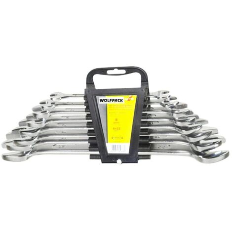 Chiave Fissa HBM Profi 11 Pezzi - Set Di Chiavi Ad Anello Grandi Dimensioni P6992 - 6