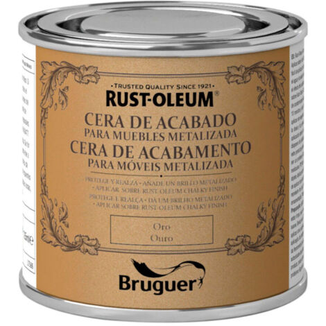 Cera per mobili con finitura gessosa Ruggine-Oleum Oro 0,125L BRUGUER (1/2)