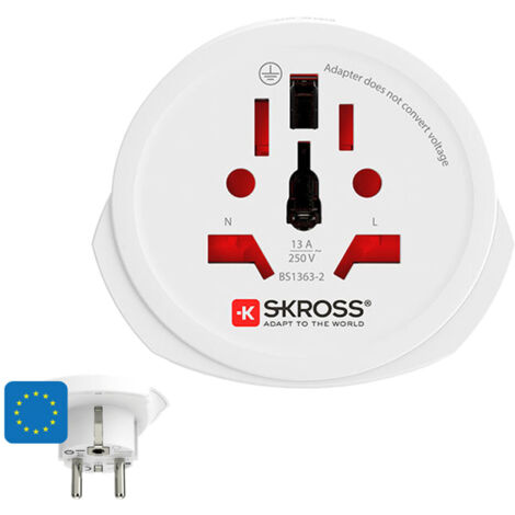 Adattatore di Corrente Skross 1500211-E Europeo Internazionale (1/5)