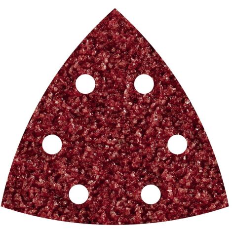 Wolfcraft Fogli abrasivi adesivi al corindone grana 40 Delta 95 mm (confezione da 5) (1850000) (1/2)
