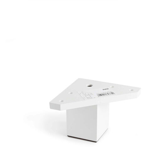 Gamba angolare quadrata in ABS bianco mod.972. 4,2x4,2x6 cm REI