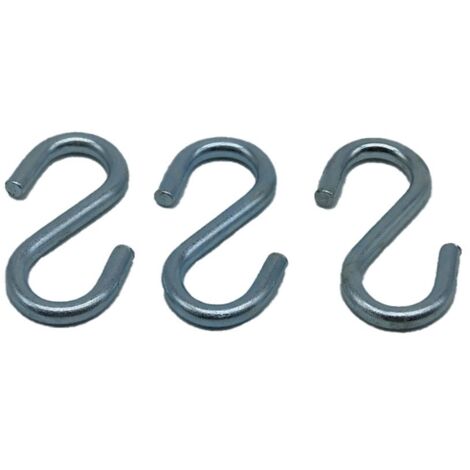 Confezione da 3 unità. Forma a gancio S 50 Elettroerosione zincata (1/2)