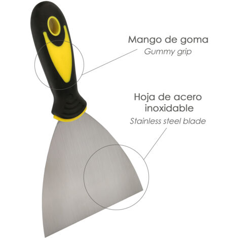 Spatola Larga In Acciaio Inox 9,4 Cm Con Manico In Silicone – Per Padella In Ghisa, Hamburger, Uova, Resistente E A Tutto Codolo