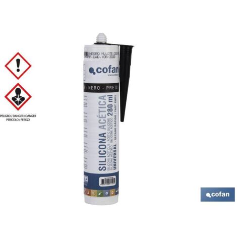 Silicone Acetico Universale 280ml Nero