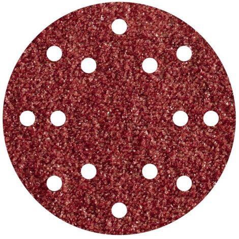 Wolfcraft Dischi adesivi abrasivi al corindone per grana 80 150 mm (confezione da 5) (1842000) (1/2)