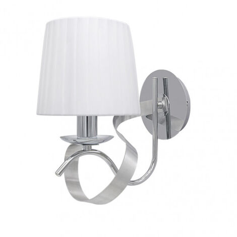Applica Schermo Baeza 1xe14 Cromo Bianco 34x15x25 Cm