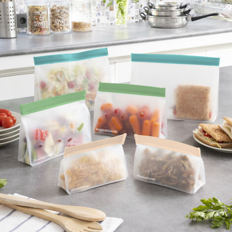 Sacchetto Pane Salvafreschezza KitchenCraft Sacchetti Tostapane Riutilizzabili - Set Da 2, Fino